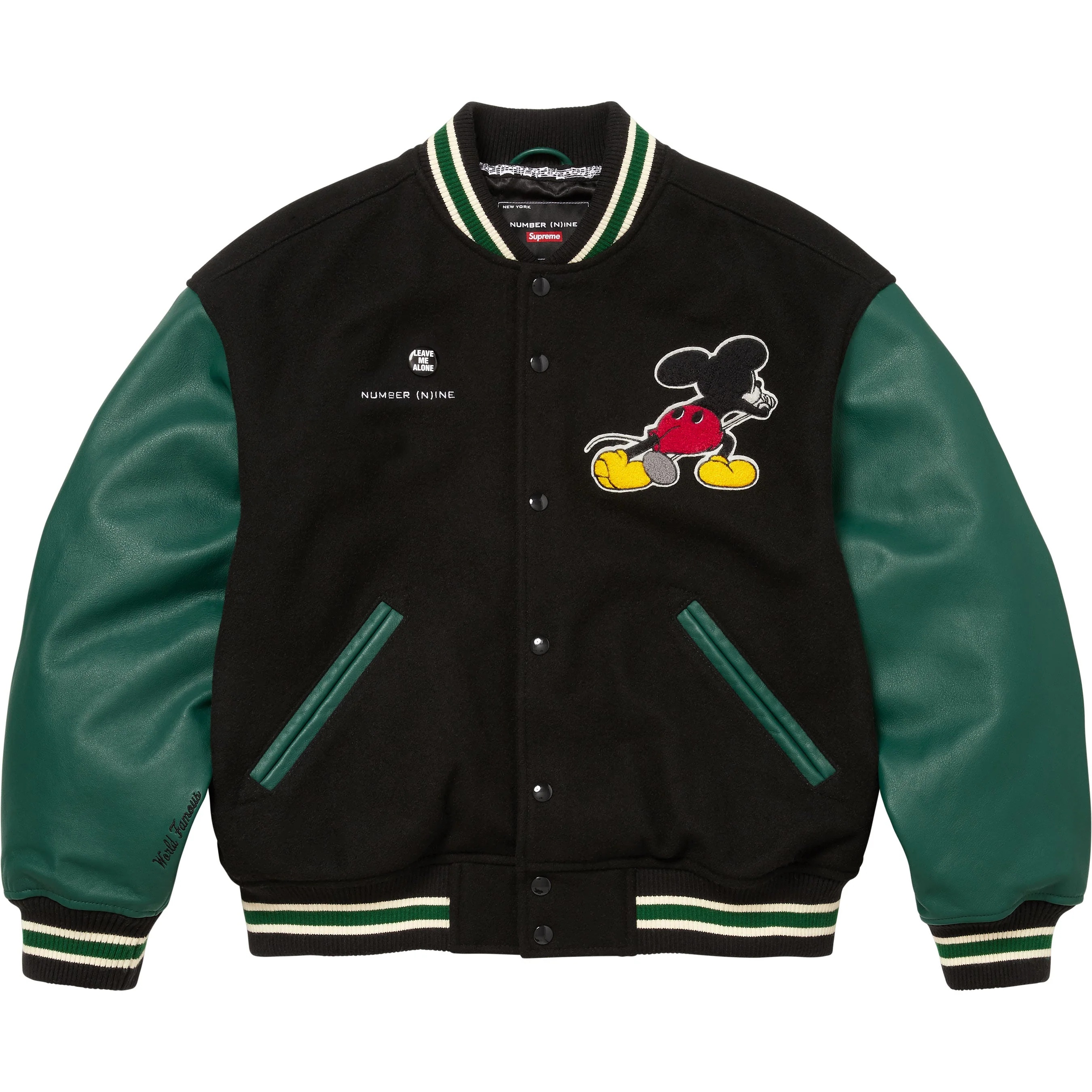 Supreme®/Number (N)ine®/Mickey Mouse Varsity Jacket view 6